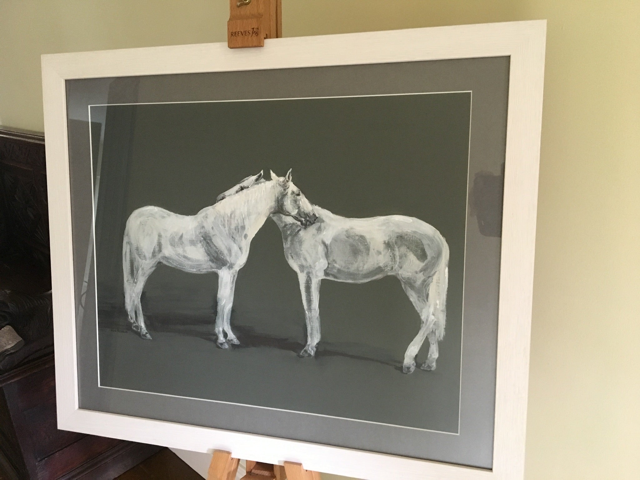 Light Horses A painting of two horses relaxing