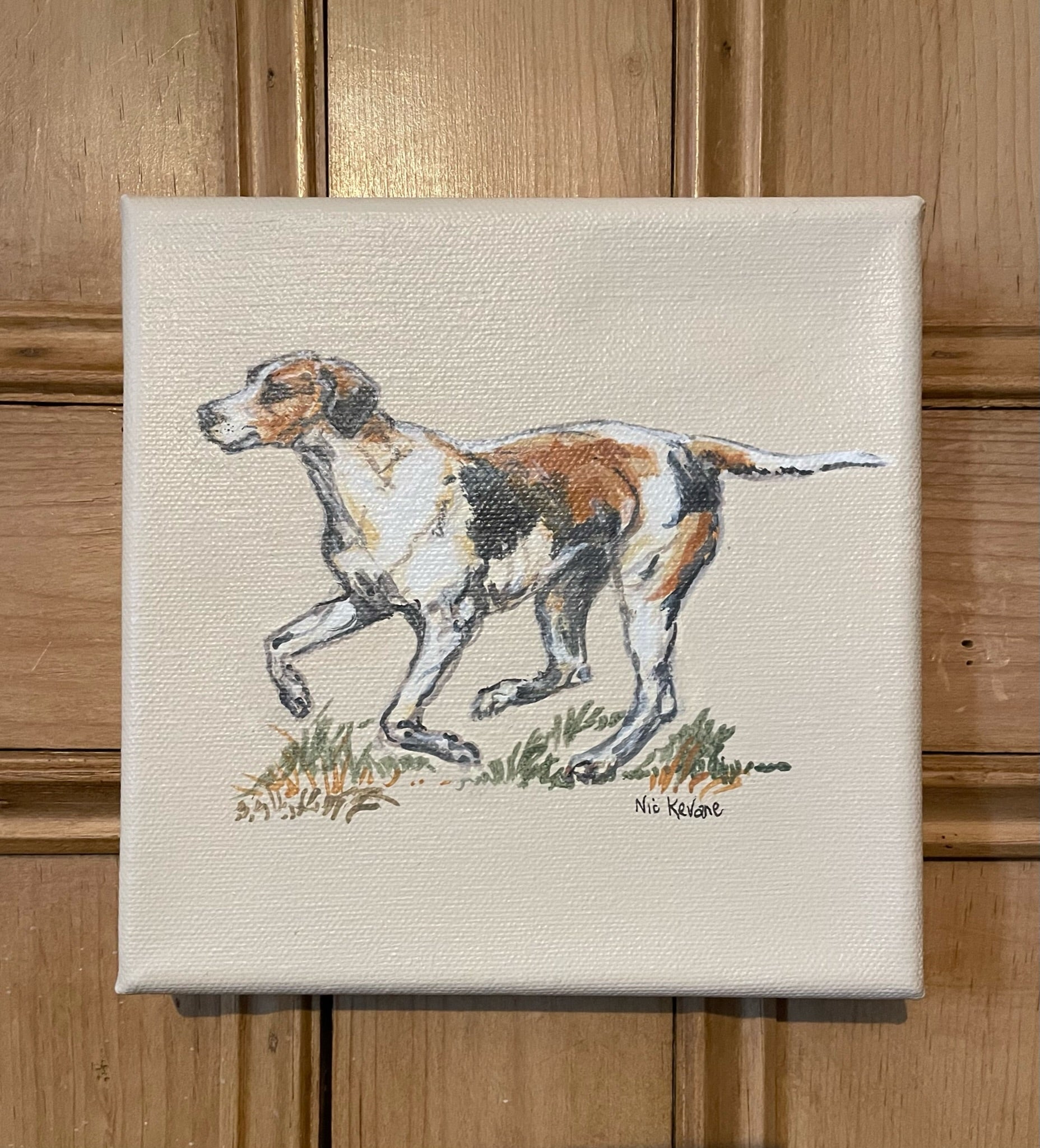 Hound - 15cm x 15cm mini paintings depicting various countryside subjects.