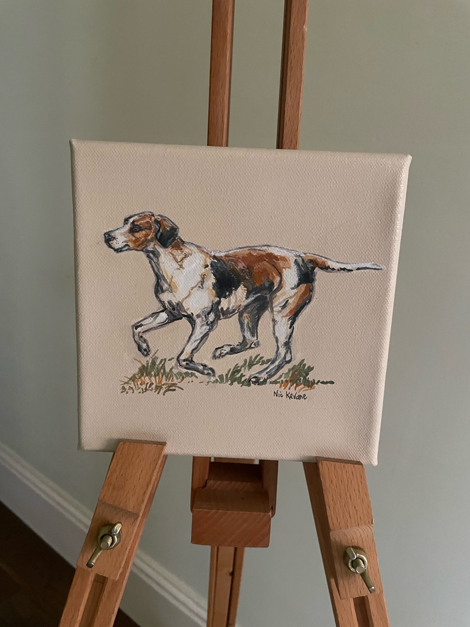 Hound - 15cm x 15cm mini paintings depicting various countryside subjects.