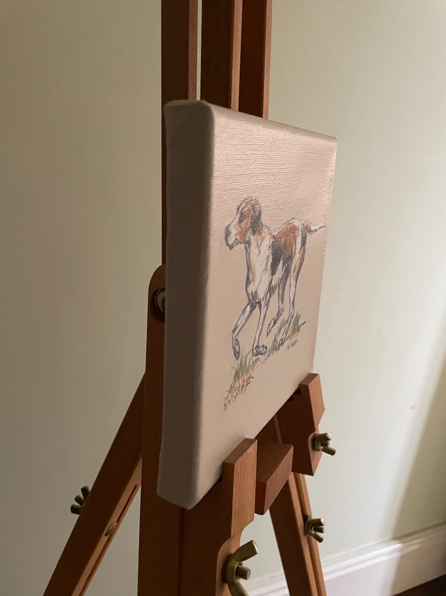 Hound - 15cm x 15cm mini paintings depicting various countryside subjects.