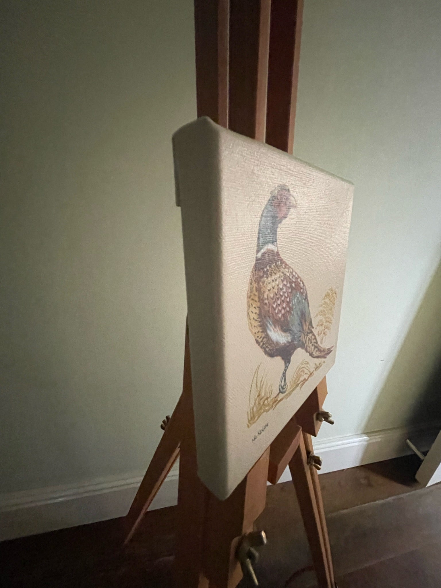 Pheasant I - 15cm x 15cm mini paintings depicting various countryside subjects.