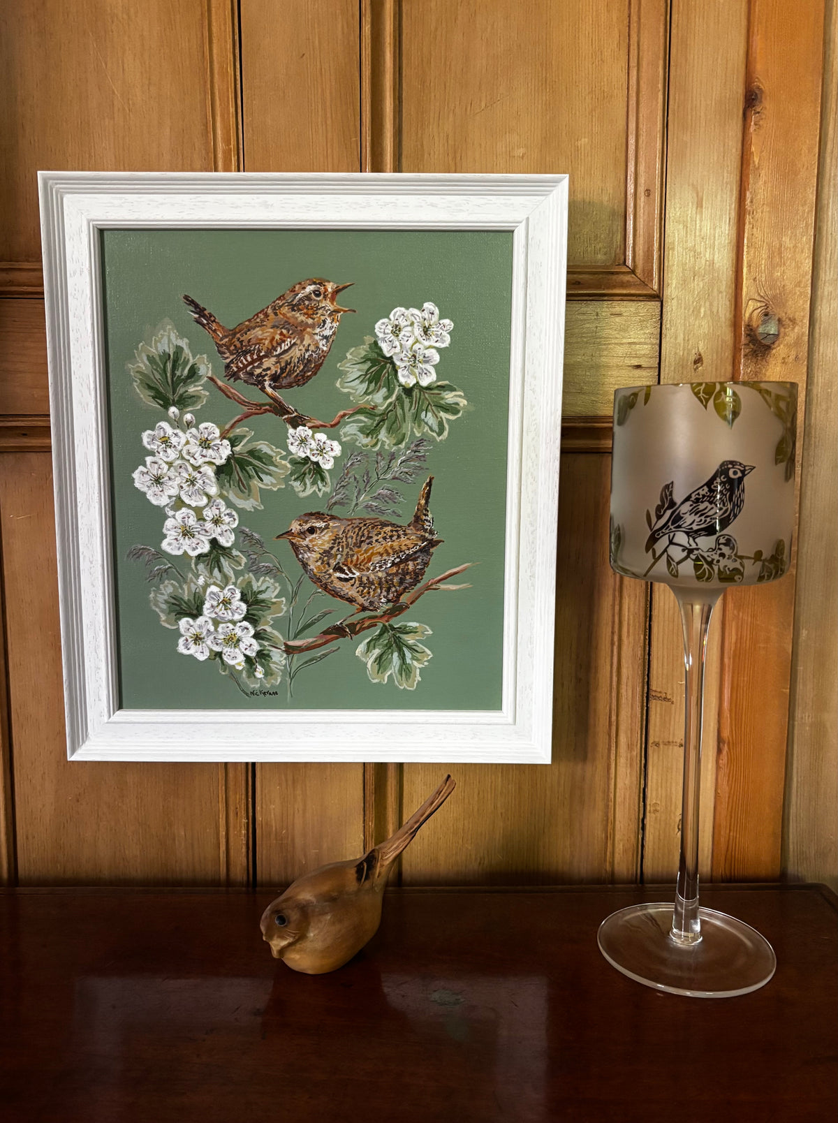 Wrens in the hawthorn hedge