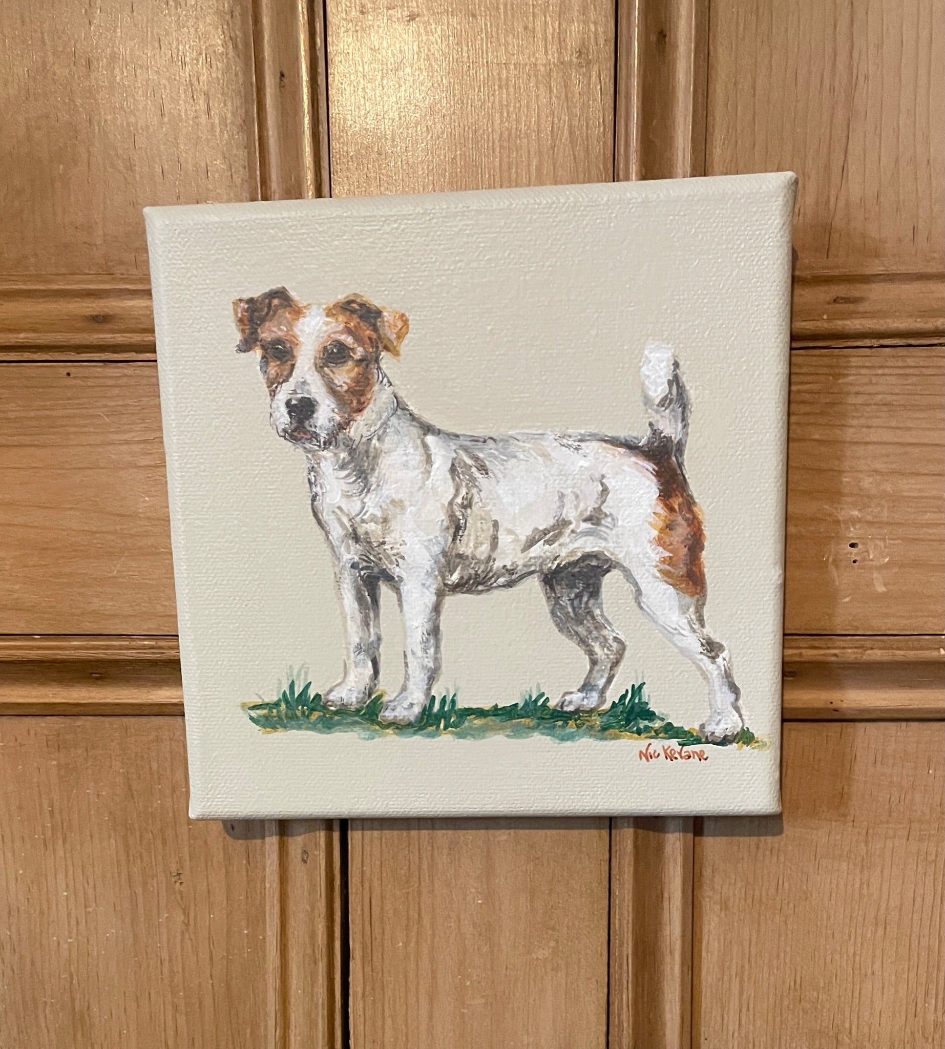 Jack Russell - 15cm x 15cm mini paintings depicting various countryside subjects.