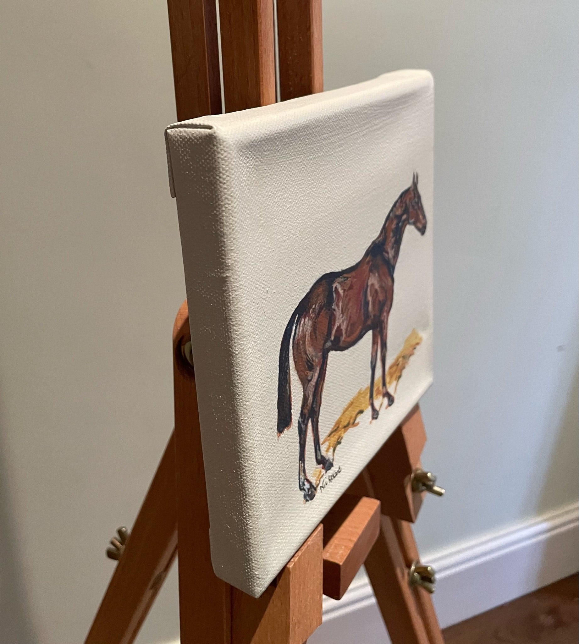 Bay Horse - 15cm x 15cm mini paintings depicting various countryside subjects.
